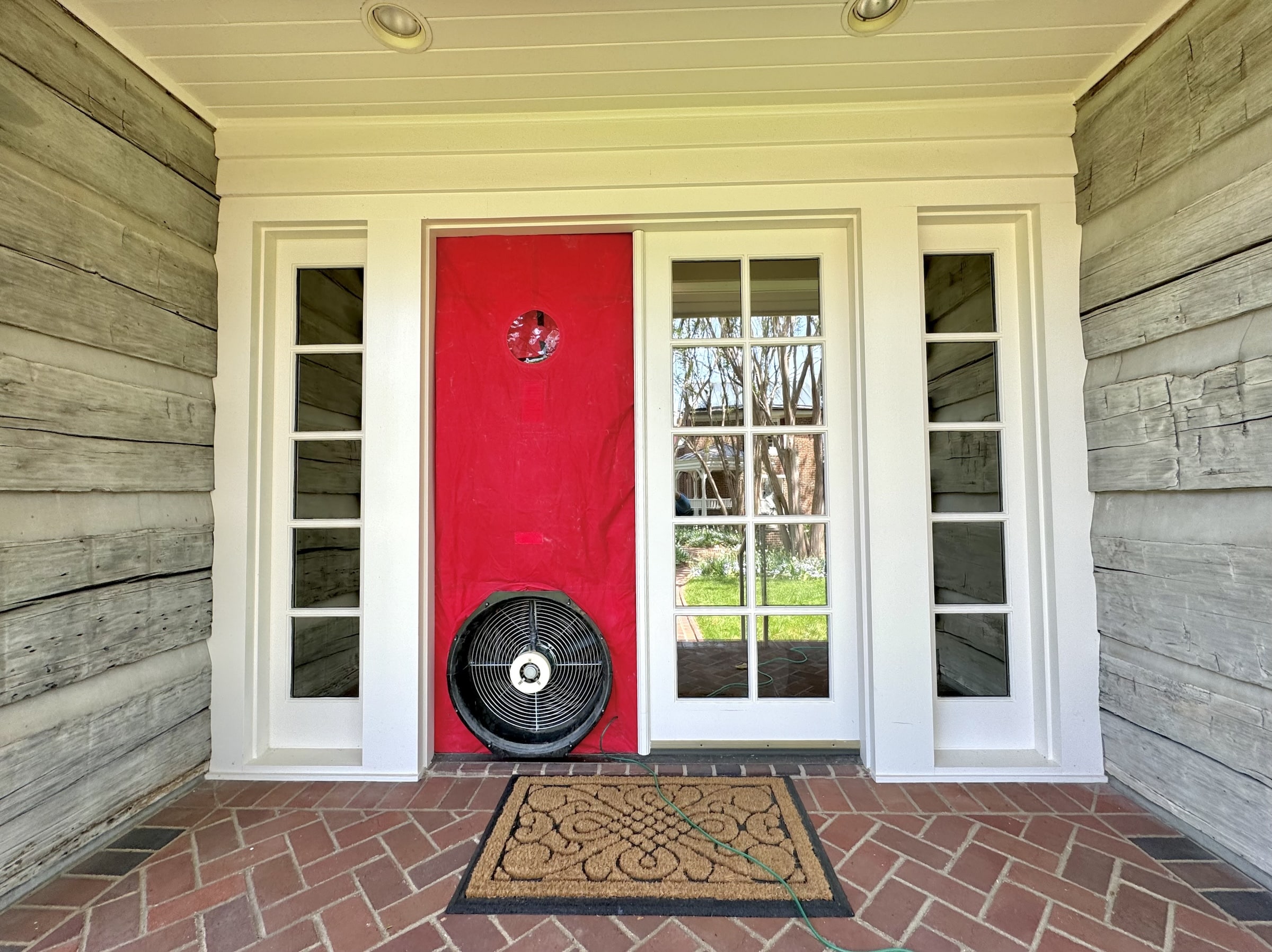 Blower Door Test On Home